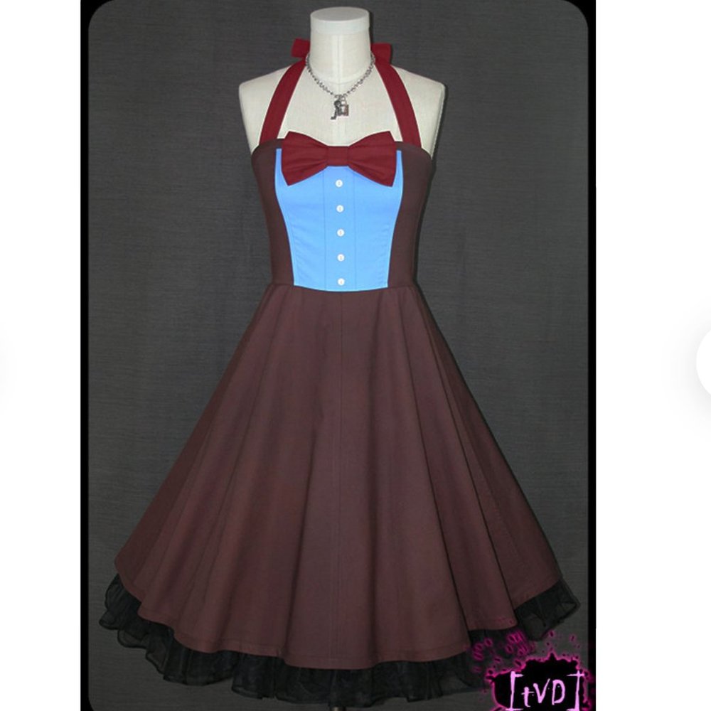 HANDMADE Boned Corset Halter Dress -  11th Doctor